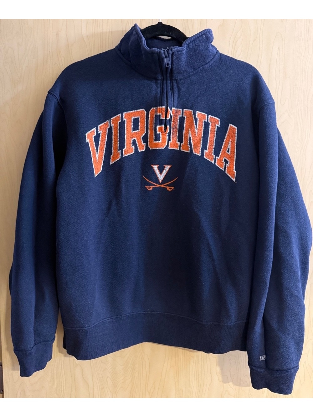 Y2K University of Virginia quarter-zip pullover sweatshirt navy men’s M
